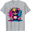 Magical and Funny Bear lover Gifts Colorful Teddy Bear with Sunglasses T-Shirt - Heather Grey