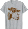 The Stone Was Rolled Away He Alive Retro Christian Easter T-Shirt in Heather Grey