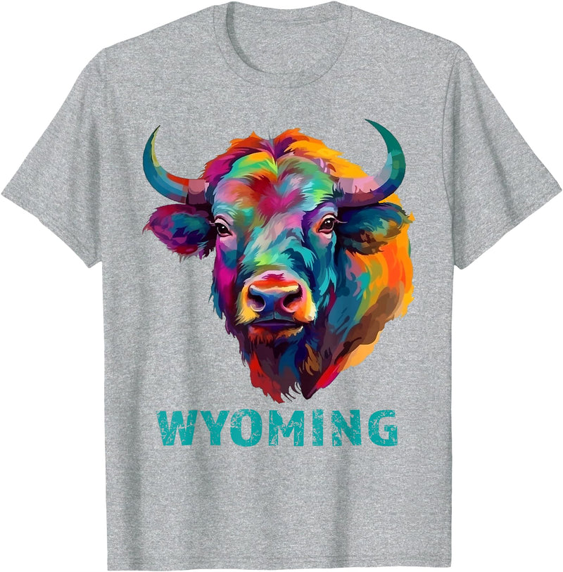 Love Wyoming Accessories, Apparel and Home Decor Wyoming American Bison Lover Buffalo for Men Women Souvenir T-Shirt -
