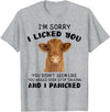 Cow Cute I'm Sorry I Lickedq Tees And Co Cow Cute I'm Sorry I Licked You And I Panicked Funny Farmer T-Shirt - Heather Grey