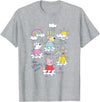 Peppa Pig Splish Splash Splosh Friends Playing In Puddles T-Shirt - Heather Grey