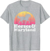 Horses and Maryland Apparel Co Horse and Maryland Women or Girls Horses T-Shirt - Heather Grey