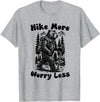 Outpost Scouting Gear by Giant Step Design Co. Hike More Worry Less Funny Cub Scouts BSA Hiking Bear T-Shirt - Heather Grey