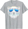 Sunglasses Zoo Mega Cool Polar Bear T-Shirt - Heather Grey