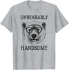 Trendy Apparel Trendy Unbearably Handsome Stunning Bear Face T-Shirt - Heather Grey