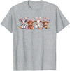 Highland Cow Easter Day Tee Women Highland Cow Bunny Easter Day Cute Cow Easter Day T-Shirt - Heather Grey