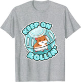 Keep On Rolling Cute Hamster Hammy Owner Pet Lover Gift T-Shirt - Heather Grey