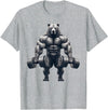 Bear Powerlifting Weightlifting Gym Apparel Bear Powerlifting Weightlifting Gym Workout T-Shirt - Heather Grey