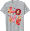 Love Teddy Bear Girl Valentine Women Cute Teddy Bear Women Valentines Shirt Girl Love Heart T-Shirt - Heather Grey