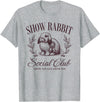 Show Lop Rabbit Social Club Show Barn Mom Stock Show Bunny T-Shirt in Heather Grey