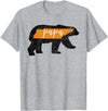 Tennessee State Flag and Home Vintage Shirt Co. Mens Papa Bear Tennessee State Flag Vintage Dad Shirt T-Shirt - Heather Grey