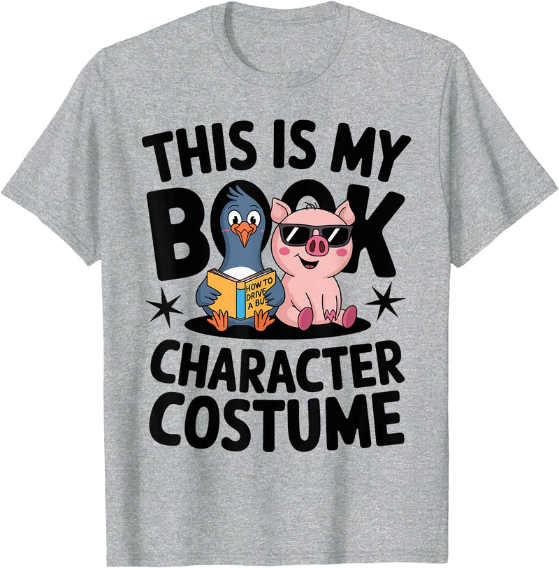 Book Character Fun Costumes This is My Book Character Costume Penguin Pig T-Shirt - Heather Grey