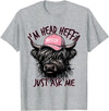 Cool Funny Gag Gifts Design Tee for Men Women I'm Head Heffa Just Ask Me Bossy Highland Cow Baseball Cap T-Shirt - Heather