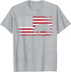 Pig Hog Farm Farmer 4th of July Shirt American Flag America T-Shirt - Heather Grey