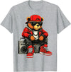Funny Hip Hop Music lover Hip Hop Teddy Bear Rap Music T-Shirt - Heather Grey