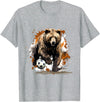 Passion For Sports Style Bear Playing Soccer Sports Team | Animal T-Shirt - Heather Grey