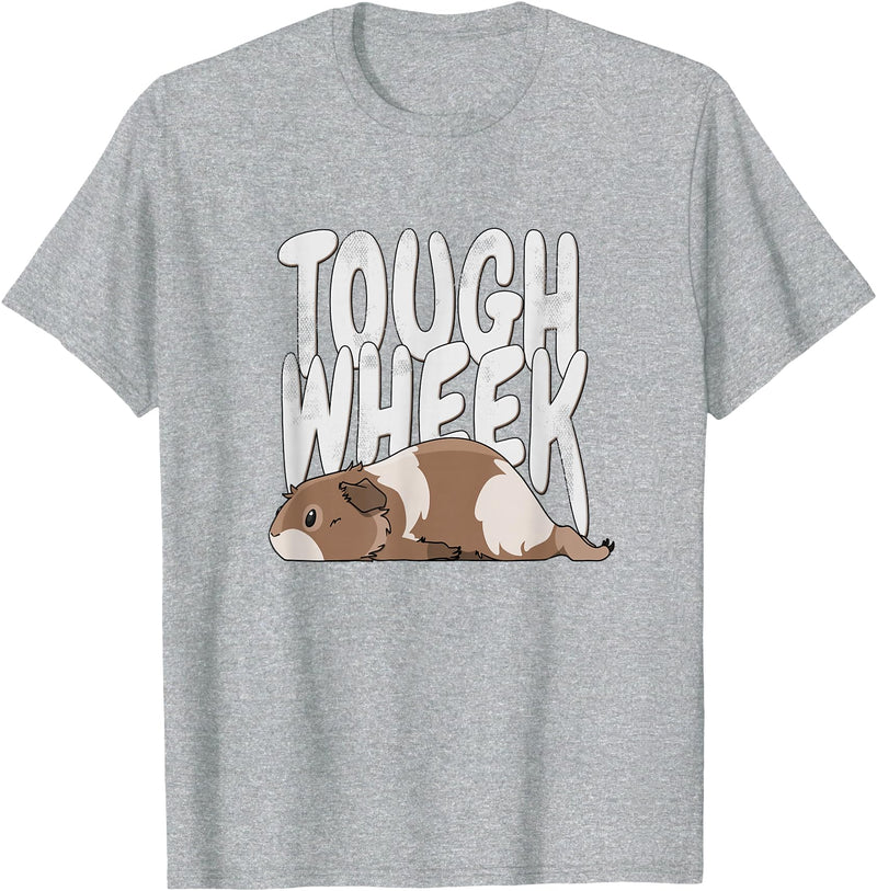 Picadilly Printables Guinea Pigs Guinea Pig Tough Wheek Brown & Cream Guinea Pig Pet T-Shirt - Heather Grey