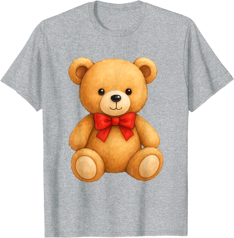 Teddy Bear Accessories Gifts Women Men Kids Teddy Bear Cute Teddy Bear Lover Illustration Graphic Design T-Shirt - Heather Grey