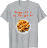 Pigs In A Blanket I’ve Got A Lot On My Plate Tees Pigs In A Blanket I’ve Got A Lot On My Plate Right Now T-Shirt - Heather Grey