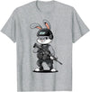 Armed Bunny Easter Military Rabbit Graphic for Men T-Shirt in Heather Grey