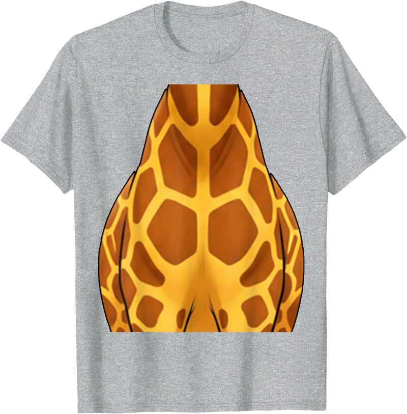 Cute Headless Giraffe Halloween Costume By TEERA Funny Giraffe Body Halloween Outfit T-Shirt - Heather Grey