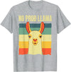 Funny Llama Gift Llama Lover Accessories & Stuff Cool Llama for Men Women No Prob Llama Alpaca Farming Animal T-Shirt - Heather Grey