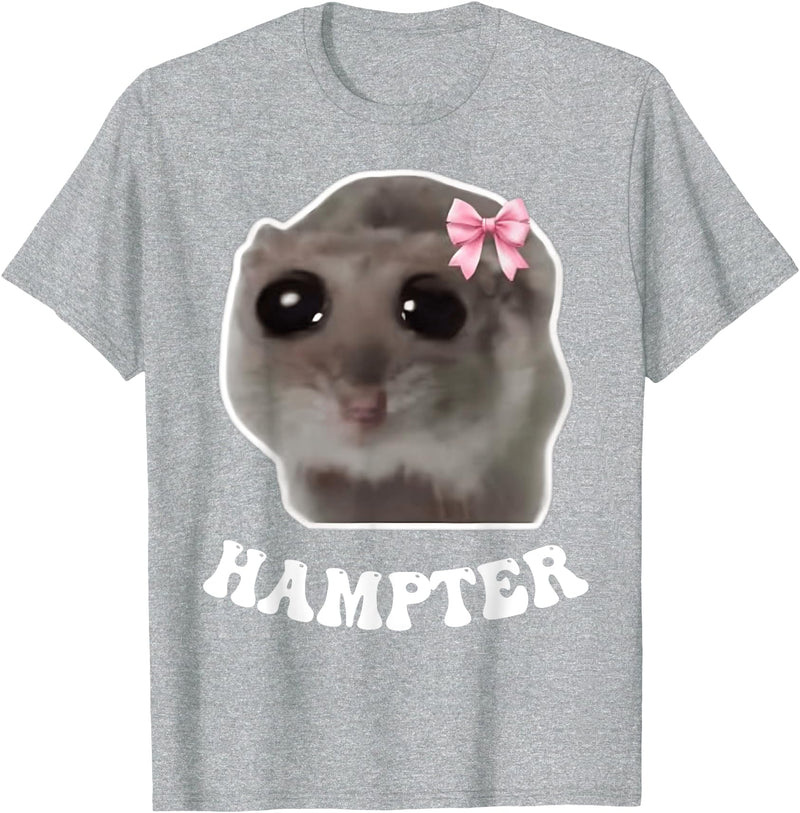Hampter Sad Hamster Meme Hamster Lover Oddly Specific Memes T-Shirt - Heather Grey