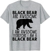 Cool American Black Bear Lovers gifts costume Black Bear Tee Funny American Bear Lover Animal T-Shirt - Heather Grey
