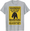 Montana Wildlife Nature Apparel Funny Glacier National Park Grizzly Brown Bear Souvenir Gift T-Shirt - Heather Grey