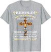 Behold He Is Coming The Lion Of The Tribe Of Judah T-Shirt - Heather Grey