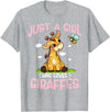 Funny Giraffe Gifts & Designs Just A Girl Who Loves Giraffes Cute Baby Giraffe T-Shirt - Heather Grey