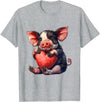 Kune Kune Pig Accessories & KuneKune Clothes Kune Kune Pig for Women Baby Kune Kune Girl Kune Kune Pig T-Shirt - Heather Grey