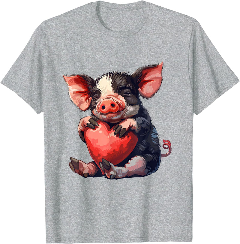 Kune Kune Pig Accessories & KuneKune Clothes Kune Kune Pig for Women Baby Kune Kune Girl Kune Kune Pig T-Shirt - Heather Grey