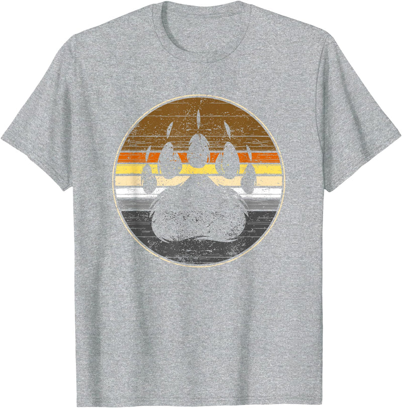 Bear Gay Pride by Content Design Studio Bear Paw Colours Community Flag Gay Bear T-Shirt - Heather Grey