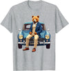 Teddy Bear Classic Car Tees Enjoy Cool Teddy Bear With Classic Car Graphic Designs Fun T-Shirt - Heather Grey