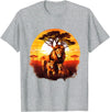 Safari Animal Art Lion Wildlife Safari Tiger African Animal Lovers Savanna T-Shirt - Heather Grey