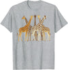 Safari Wildlife Shirts Men Women Kids Safari Giraffes Herd Wildlife African Jungle Men Women Kids T-Shirt - Heather Grey