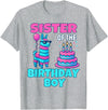 gaming gamer Birthday Llama Pinata Family Apparel Sister Birthday Boy Llama Pinata Party family mathing women T-Shirt - Heather Grey