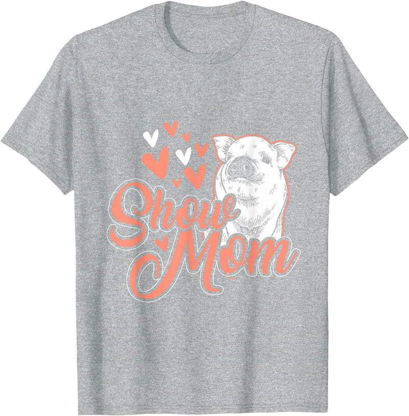 Animal Tees & Gift Idea Show Mother Pigs T-Shirt - Heather Grey