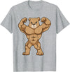 Snabdesign84 Bear Bodybuilder Bodybuilding Sports T-Shirt - Heather Grey