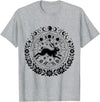 Easter Rabbit Eostre Pagan Spring Moon Witchcraft Ostara T-Shirt in Heather Grey