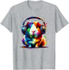 Guinea Pigs Gift For A Guinea Pig Lover Colorful Splash Art Headphones Guinea Pig Lover Guinea Pigs T-Shirt - Heather Grey