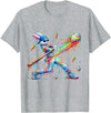 Funny Dripping Drip Rabbit Bunny Baseball Easter Men Boy Kid T-Shirt (Black) in Heather Grey