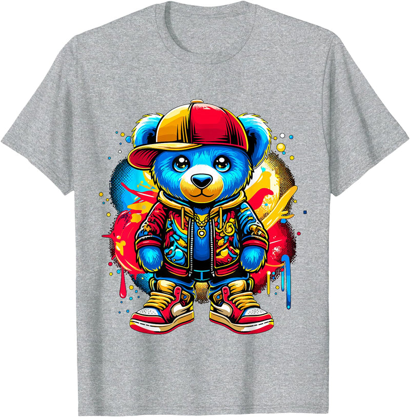Magical Hip Hop Music lover Gifts Hip Hop Teddy Bear Cool T-Shirt - Heather Grey