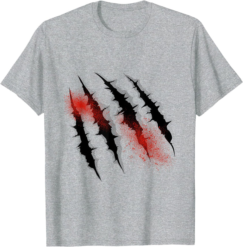 Funny Dinosaur Clothing Dinosaur T rex Claw Marks For Halloween Boys Men Kids T-Shirt - Heather Grey