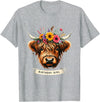 Humorous Highland Cow Gifts Highland Cow Birthday Girl Party T-Shirt - Heather Grey