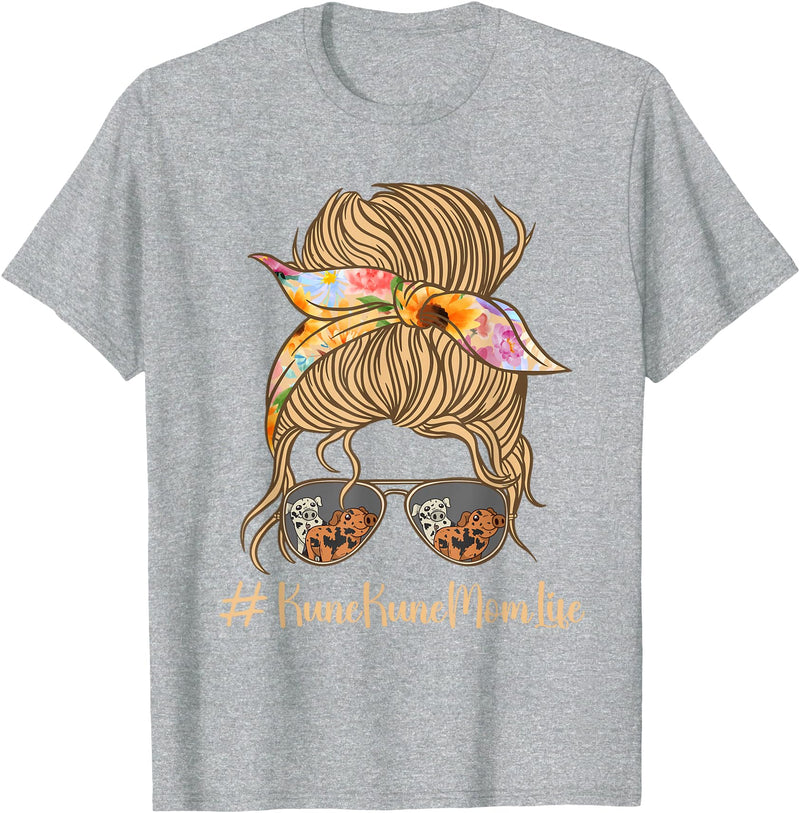 KuneKune Pig Mama Kune Kune Pig Owner Kune Kune Pig Mom Miniature Pig Breeder KuneKune Pig Lover T-Shirt - Heather Grey