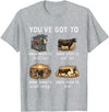 You've Got To Know When To Hold'em Funny Cow Tee You've Got to Know When to Hold'em Retro Vintage Funny Cow T-Shirt -