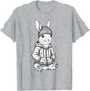 Urban Streetwear Bunny – Cool Hipster Rabbit Design Hoodie in Heather Grey