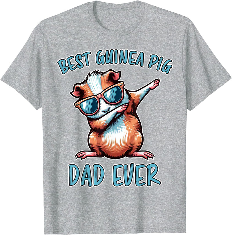 Funny Guinea Pig Daddy Cute Guinea Pig Designs Guinea Pig Dad Funny Guinea Pig T-Shirt - Heather Grey
